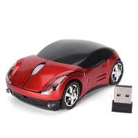 Безжична 3D компютърна мишка, 1600 DPI, 2.5 GHz, 10х5х3cm, Червена