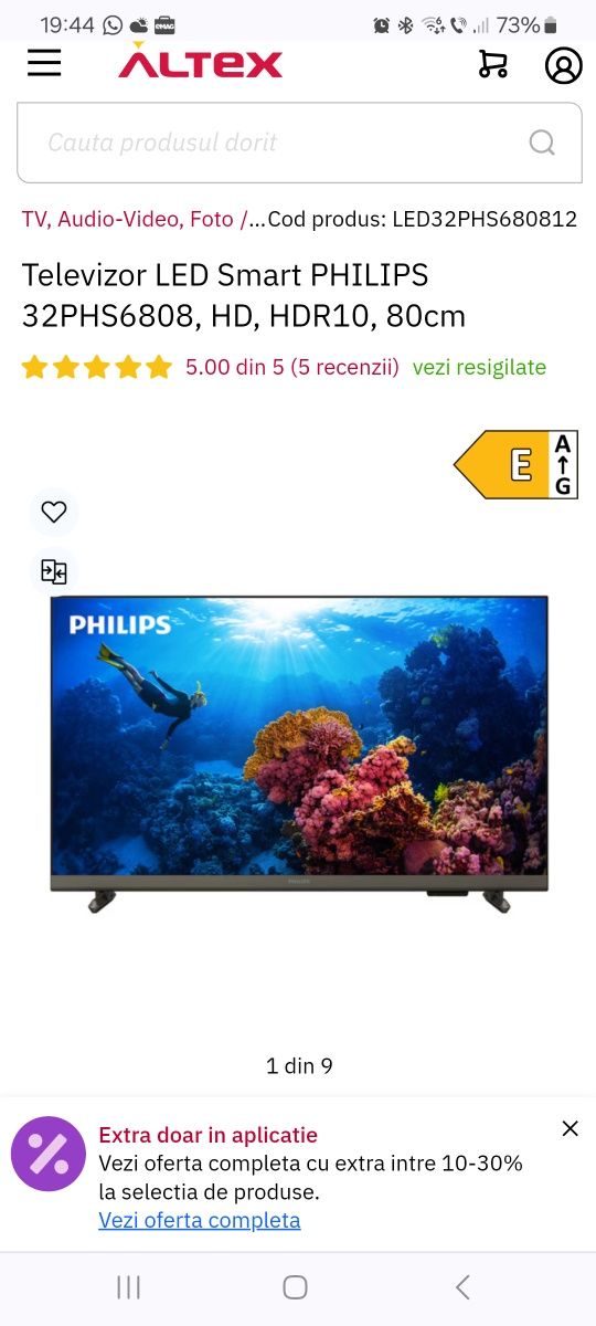 Tv Philips stare impecabila 81 cm smart fhd