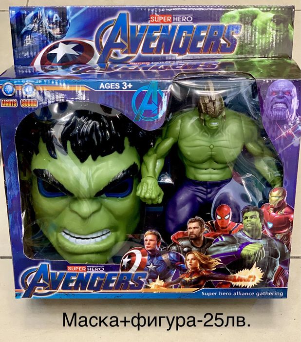 Отмъстителите фигури 6бр./Спайдърмен/Spider-Man/Хълк/Железният/Тор