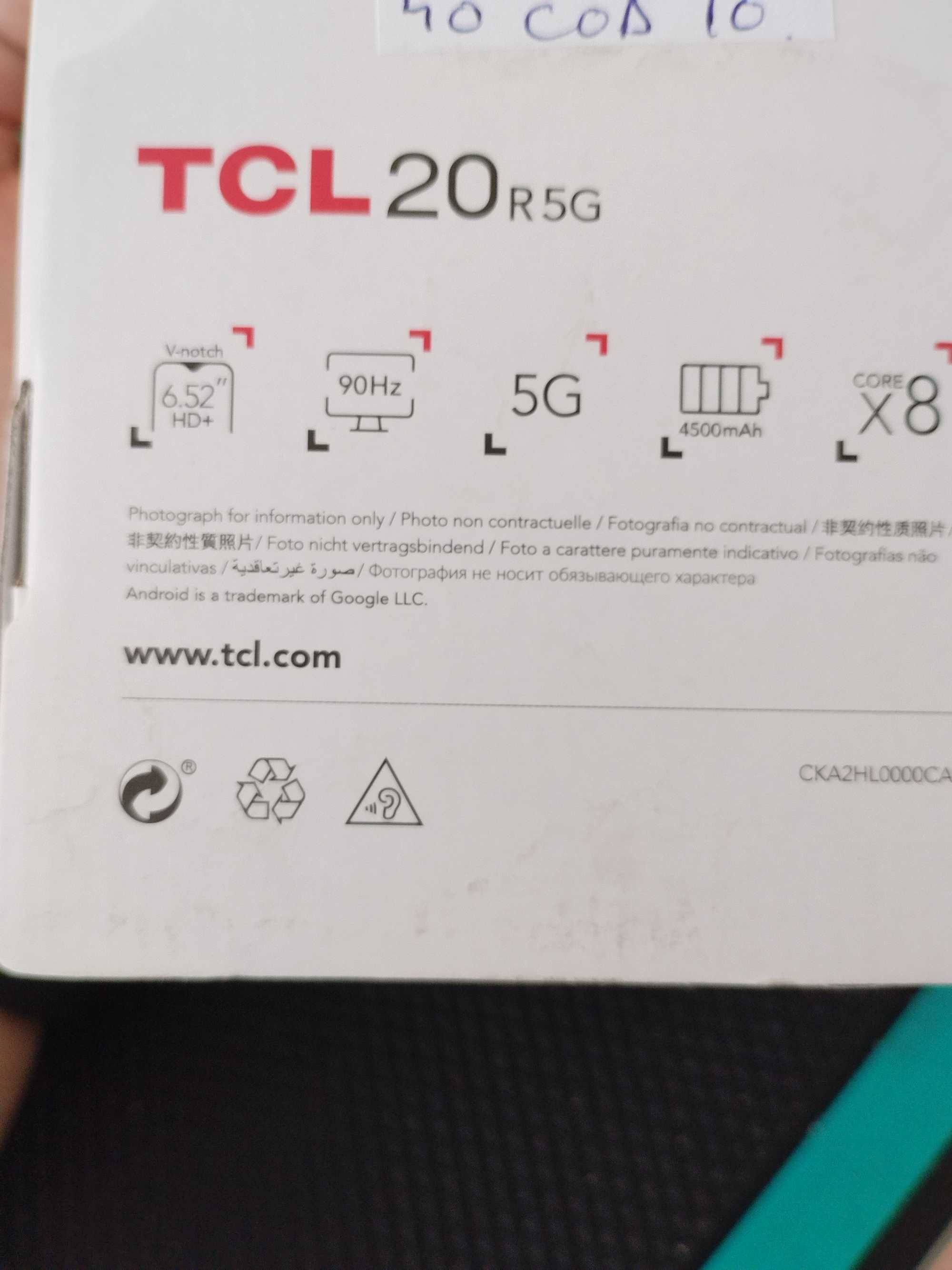 TCL 20R 5G,4GB/64 Gb, Nou, Garantie, Transport gratuit