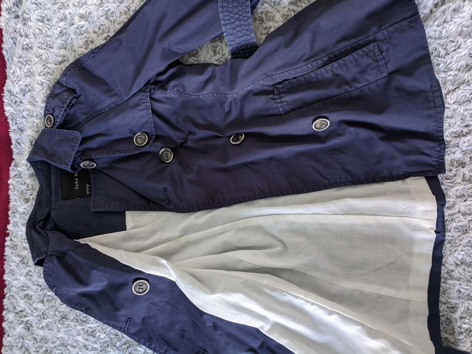 Trench albastru-bleumarin Zara, femei XS