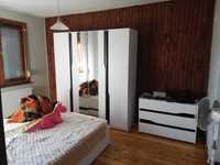 Спален комплект - легло с матрак, четикрилен гардероб и нощни шкафчета