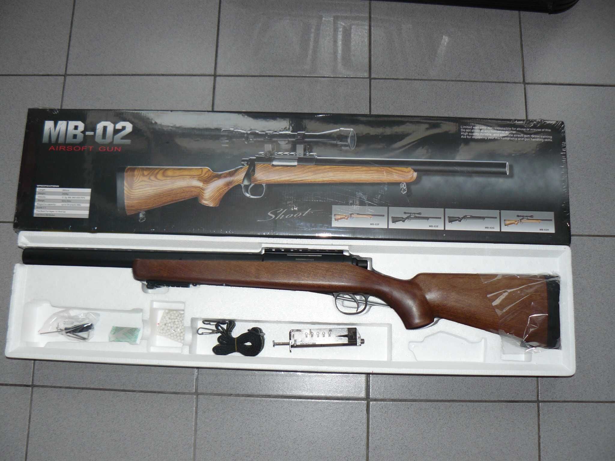 Pusca Airsoft Sniper MB-02F Remington 700 WELL Wood/Lemn,Noua In Cutie