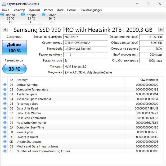 NVME SSD 2TB Samsung 990 PRO with Heatsink PCIe 4.0 PS5 MZ-V9P2T0