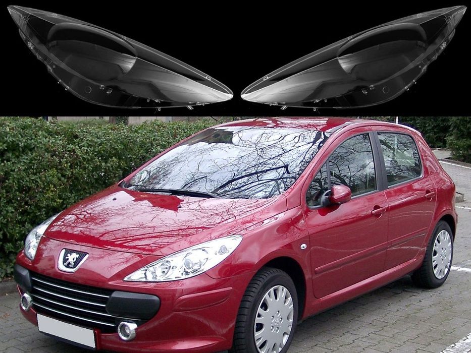 Комплект Стъкла за фарове на Peugeot 307 Facelift / Пежо 307 Фейслифт