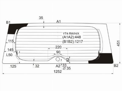 Стекло заднее с обогревом  Suzuki Escudo