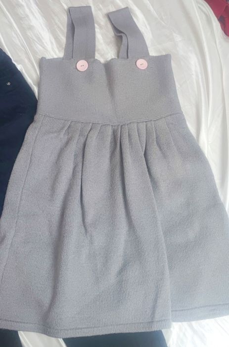 Haine gravida toamna-iarna marime S pantaloni raiat, bluza, rochie-sal