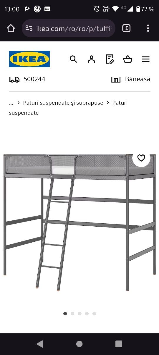 Pat Supraetajat Ikea 90x200
