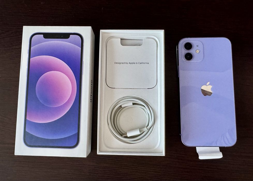 Iphone 12 128 gb purple impecabil