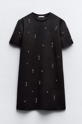 Черна рокля с кристали