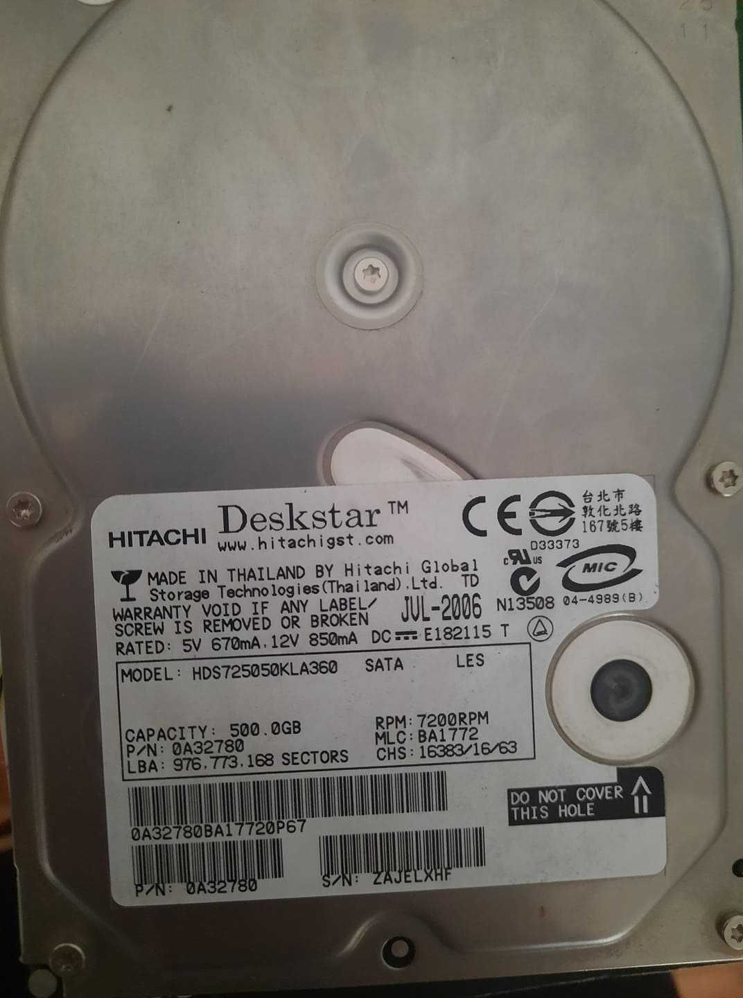 hitachi hdd 500 gb 7200rpm negociabil