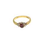 Inel aur 18k rubin si diamante