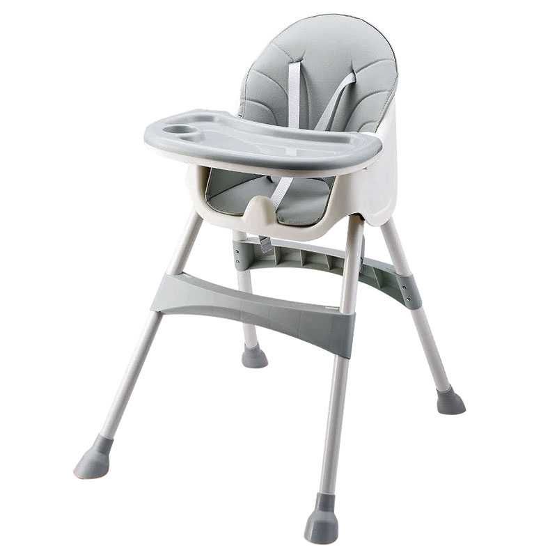 Scaun de masa copii, Little Mom, transformabil, reglabil Dinner Grey