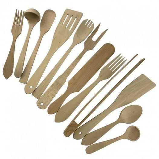 Set 12 ustensile,tacamuri din lemn fag,rezistente la caldura,nou