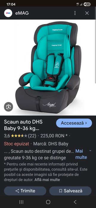 vand scaun de masina