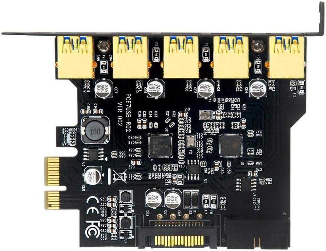PCI-E към USB 3.0 5-портова PCI Express разширителна карта