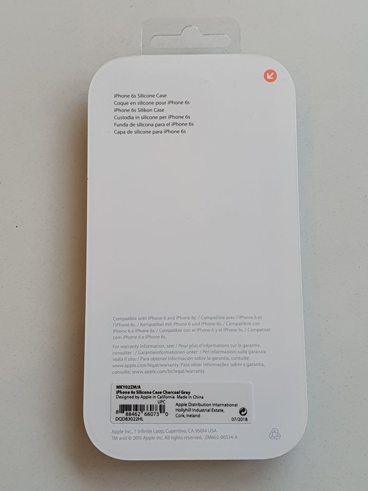 Husa iphone 6 si 6s silicon gri originala apple