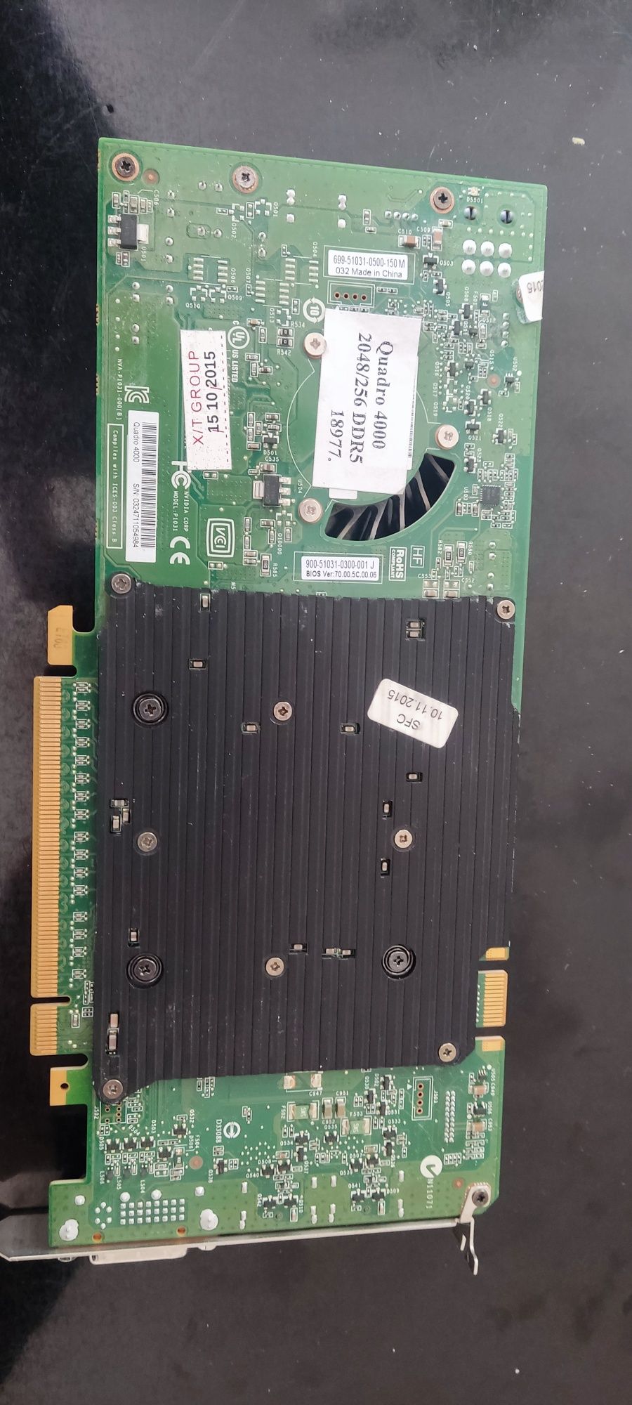 Placa video NVIDIA QUADRO 4000 2GB / 256 bits DDR5