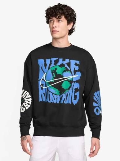 NIKE Блуза M nk df run energy flc crew