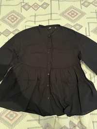 Новая рубашка Uniqlo в черном цвете
