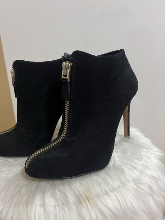 Botine cu toc Zara piele 36