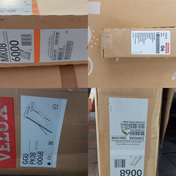 VELUX ferestre pentru mansarda NOI, rame, diferite piese
