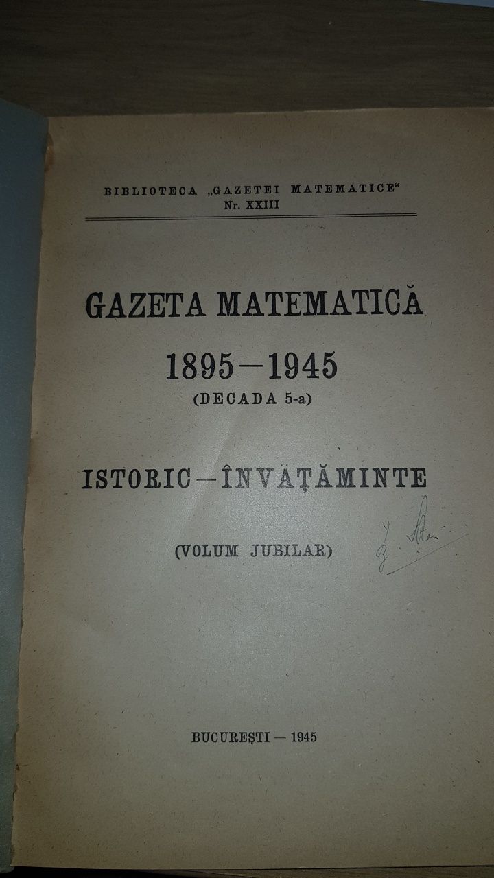 Gazeta matematica 1945