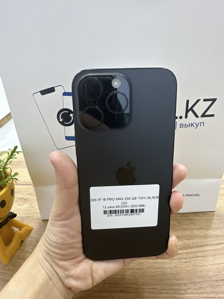 Ip 16pro max 256gb 100% black