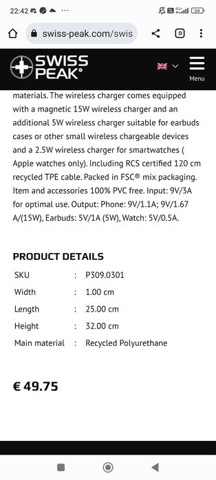 Маус пад с безжично зареждане RCS Recycled PU 15W 3-in-1