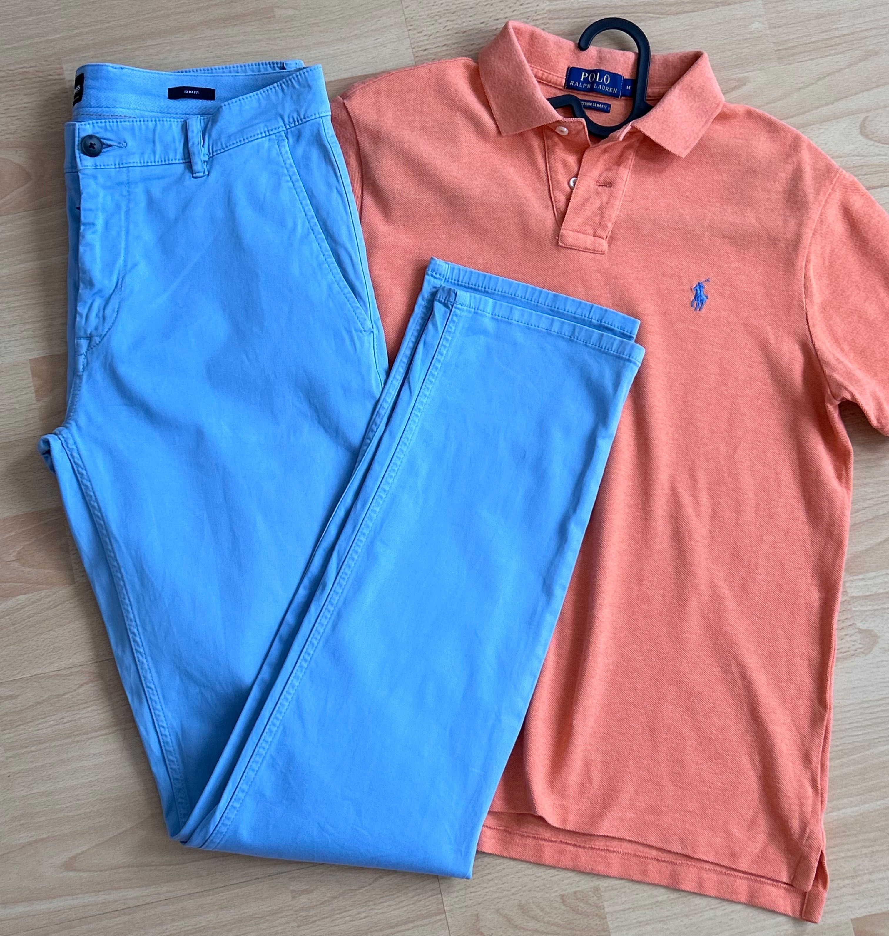 Hugo Boss спортно елегантен панталон  и тишърт Polo Ralph Lauren