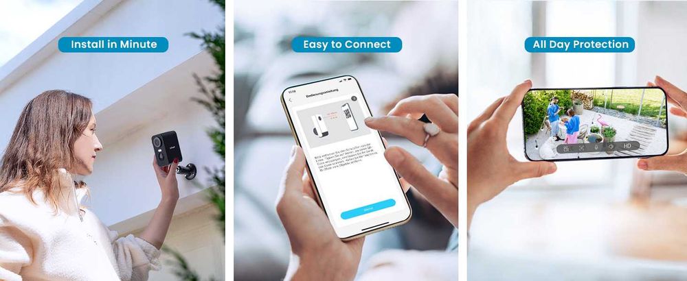 Външна камера със соларен панел IeGeek Battery Camera ZS-GX3S