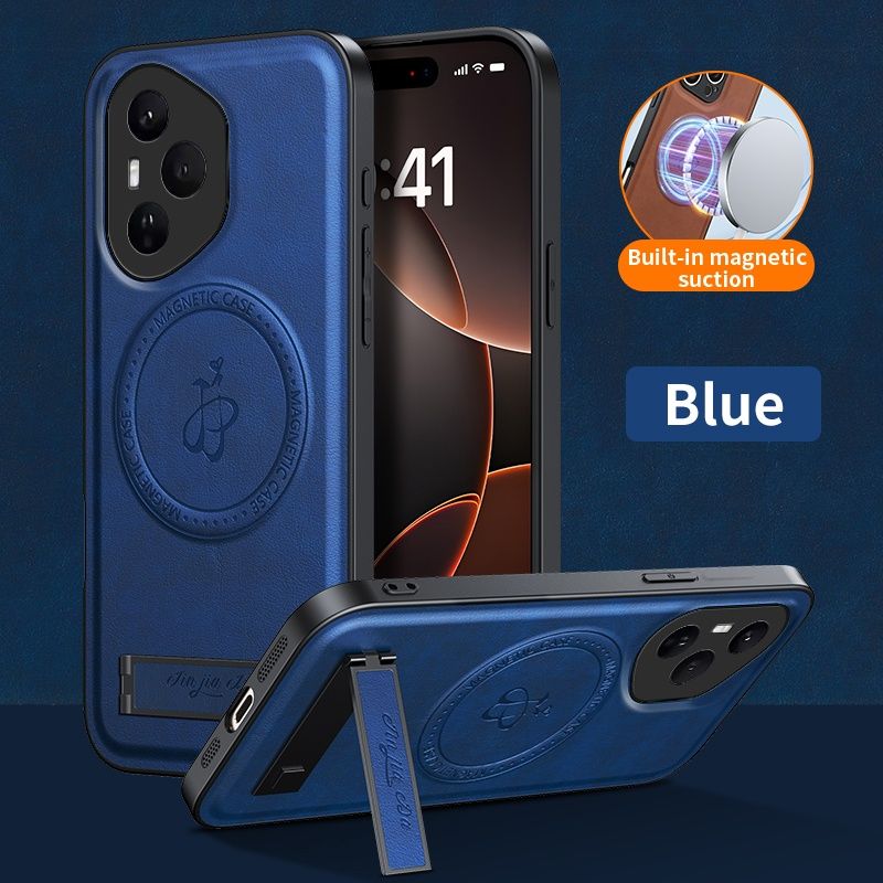 Honor 400 400 Pro / LEATHER MAGSAFE Кожен кейс гръб със стойка