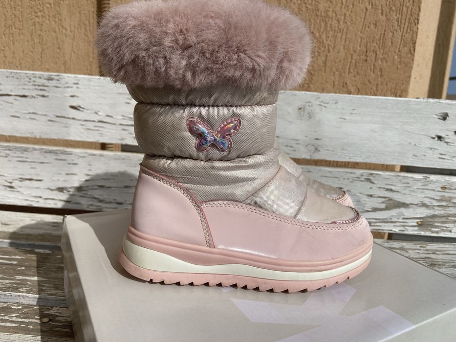 топли зимни детски ботуши за момиче, 28 номер