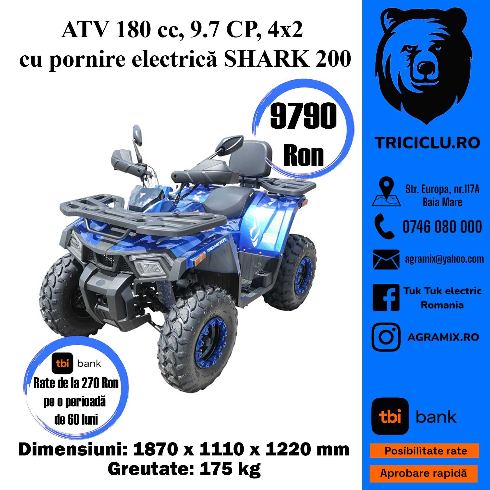 Hunter ATV Shark 120-200 CC ATV - uri noi Agramix