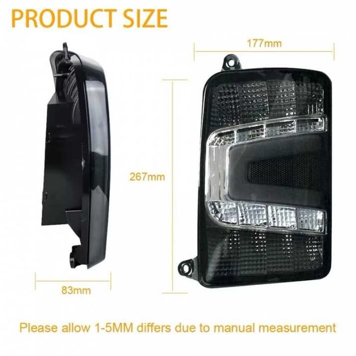 2 БРОЯ LED Диодни Опушени Тунинг Стопове за Lada Niva Задни Светлини