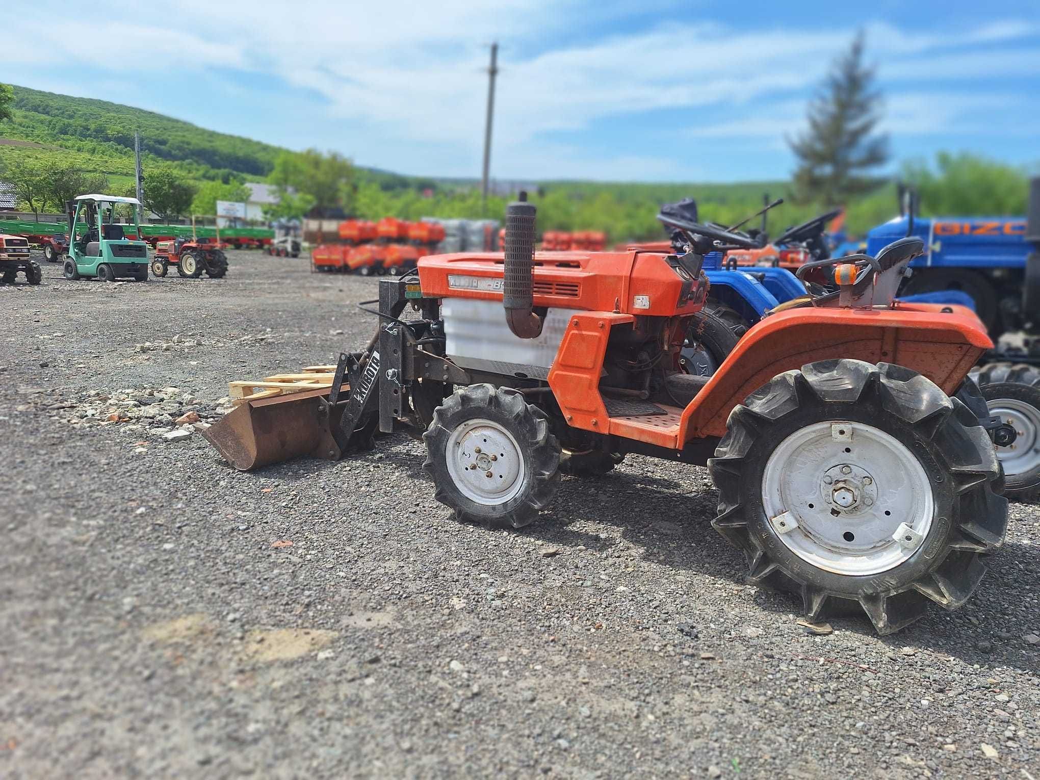 Tractor japonez KubotaB1400 încărcător frontal,freză TRANSPORT GRATUIT