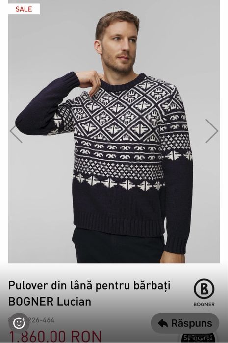 Bogner,pulover bărbați,măr.2XL(merge pt.3XL)