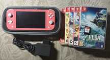 Nintendo Switch Lite + 5 игр на картриджах