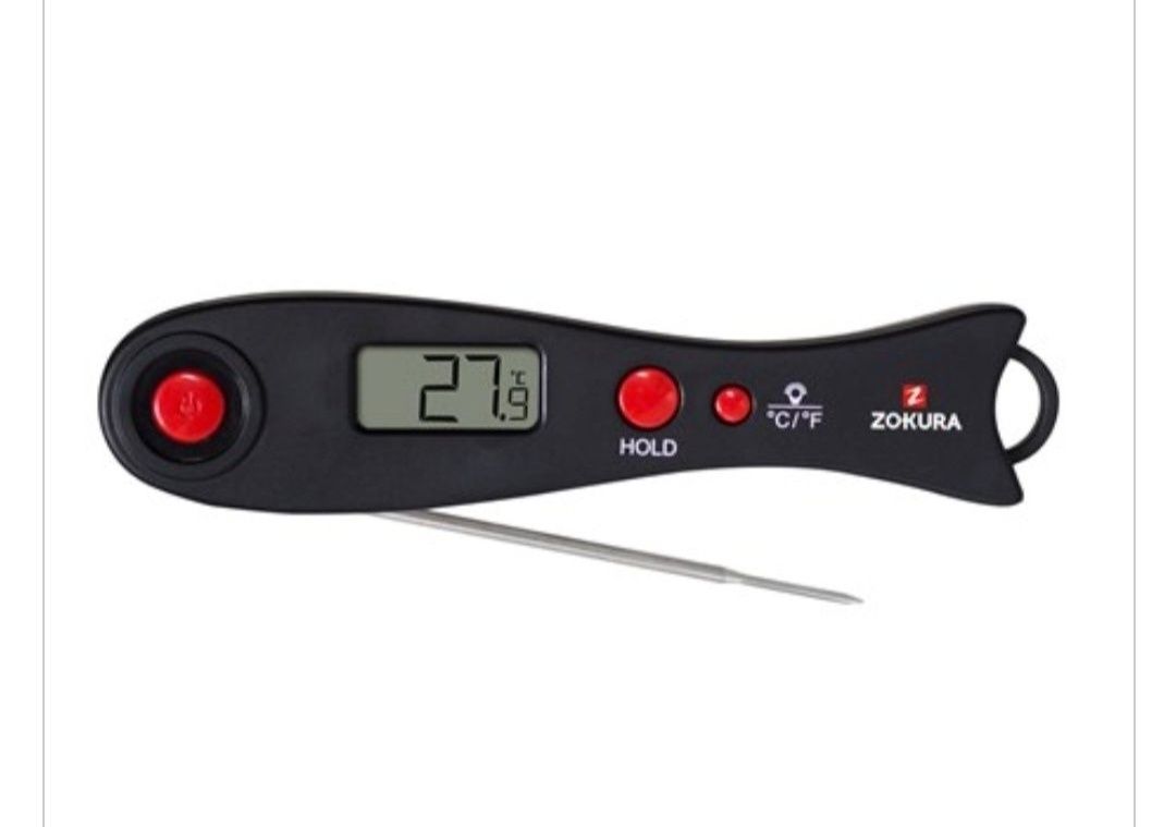 NOU Termometru digital pentru carne, marca Zokura, cu sonda din inox.