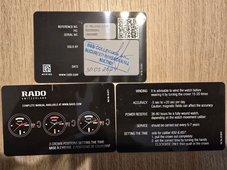 Rado Captain Cook 37mm Blue - inca in garantie pana Martie 2026