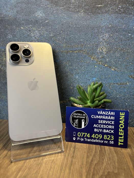 Iphone 15 Pro Max/256Gb/Garantie 2Ani Centrul de Telefoane/Rate