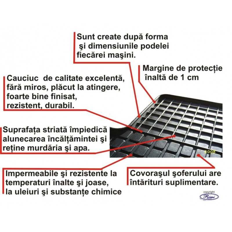 Covorase cauciuc BMW Seria 3 E90 / E91 / E92 , 2005-2012