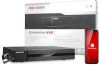 NVR 8 canale PoE HWN-4108MH-8P Hikvision 8MP 4K Sigilat Garantie