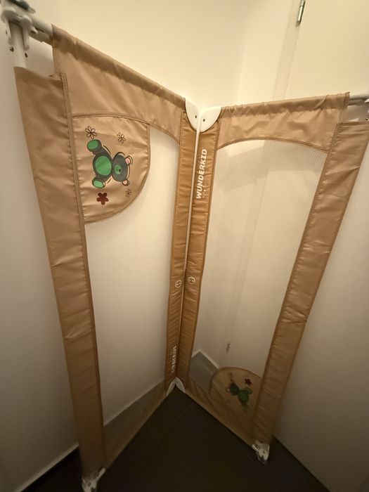 Vand 2 bariere de protectie pat Wunderkid bej 150x55