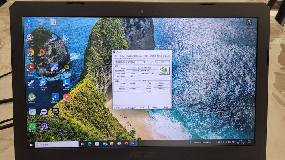 Laptop gaming ASUS FX504, 15.6", i5, GTX 1060, SSD 128gb + 1tb HDD