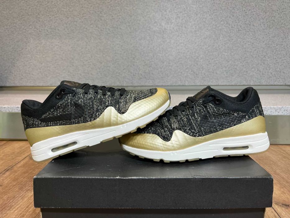 ОРИГИНАЛНИ *** NIke Air Max 1 Ultra 2.0 Flyknit Metallic Gold