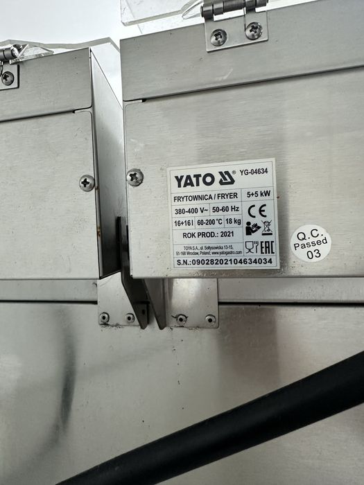 Vand friteuza profesionala 16+16L Yato