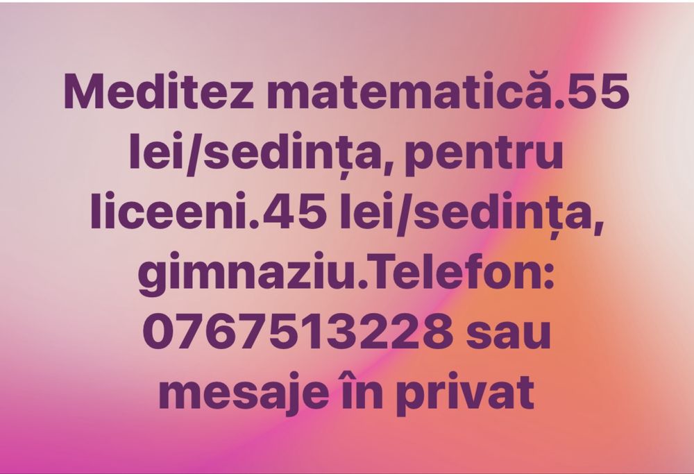 Meditatii matematica