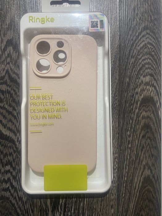 Husa ringke iphone 15 pro roz nisip noua