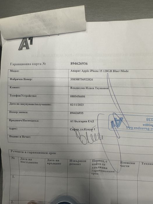 Iphone 15 128gb с гаранция